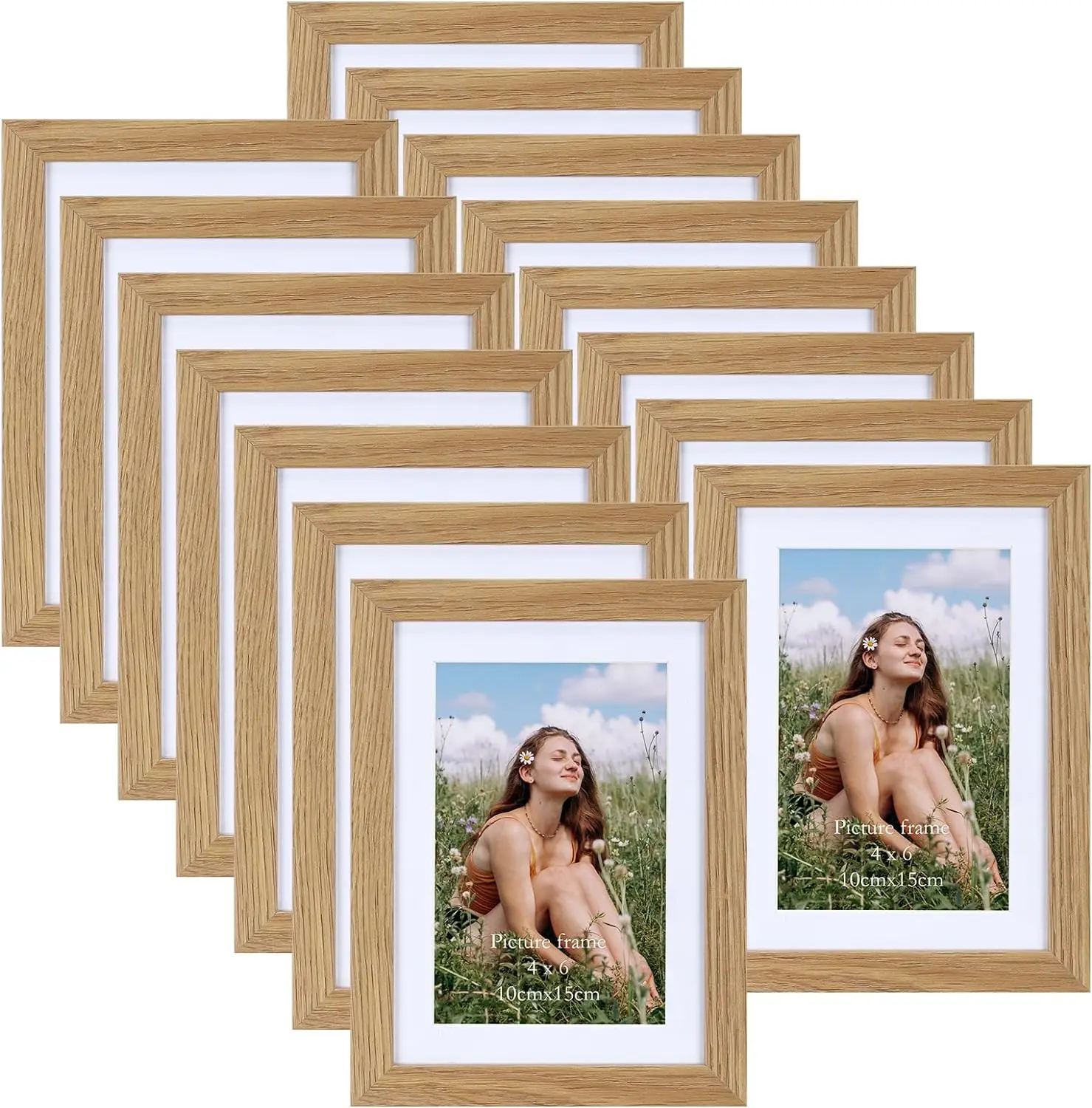 8.5x11 Picture Frame  Made of High Definition for 6x8 with Mat or 8.5x11 Without Mat, Wall and Tabletop Display Photo Frames