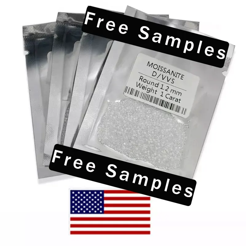 Pass Diamond Tester Moissanite Diamonds 1ct/pack 1mm-3mm Melee Size VVS1 White Round Brilliant Loose Moissanite Stone