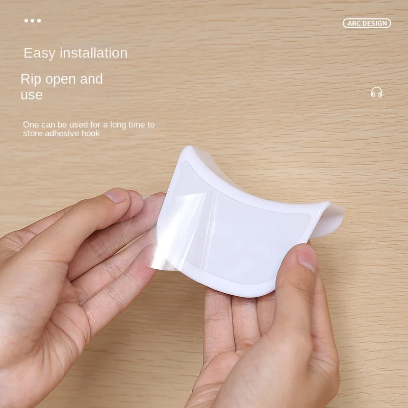 Single-Tier Plastic Coat Rack Hook Wall Hanging Bag Headset Holder for Home Multifunctional Design for Silk Scarf Tie Storage