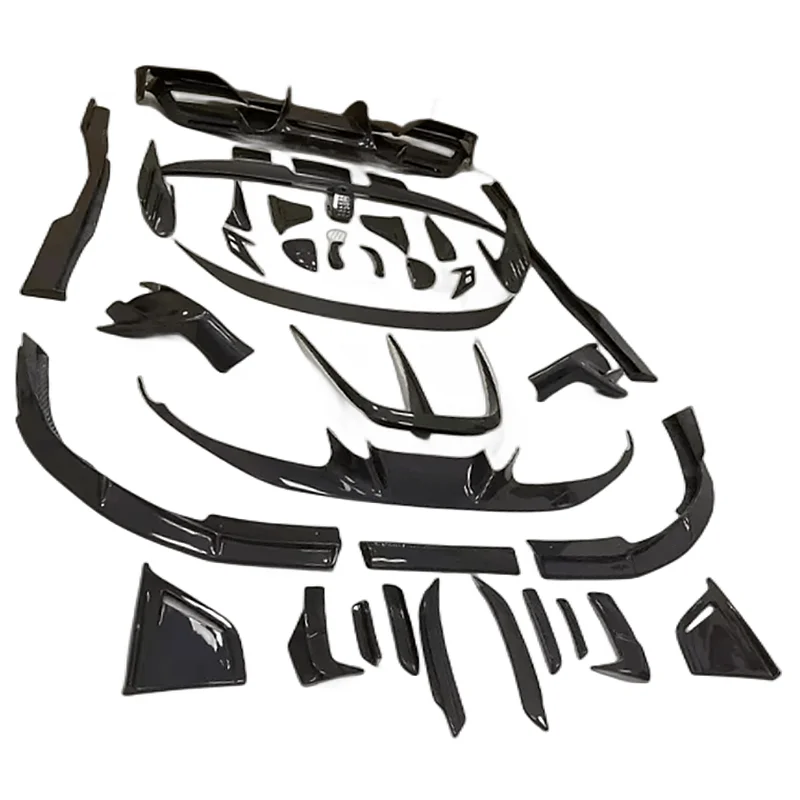 M style front lip rear diffuser rear spoiler side skirt dry carbon body kit for F8 car bumper