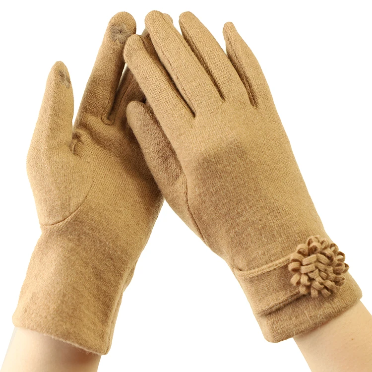 Knitted Wool hand glove for winter cycling gloves convenient touch screen gloves