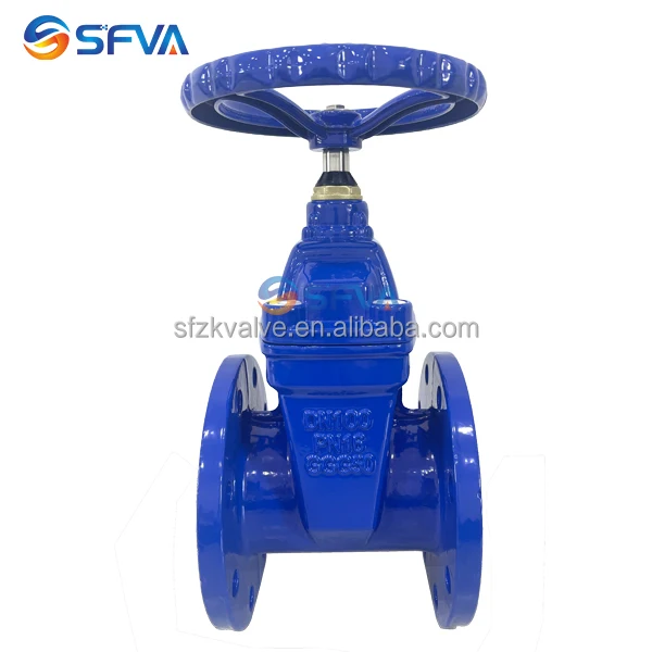 DIN3352 F4 DN100 NRS чугунная упругая водяная задвижка