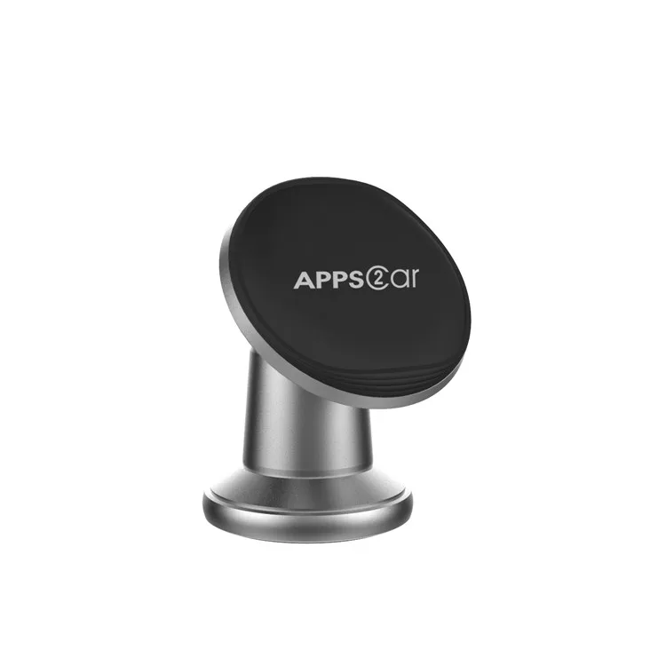 APPS2Car New Product Portable Aluminum Black Sliver Car Phone Holder Magnetic Car Tablet Mount Stand