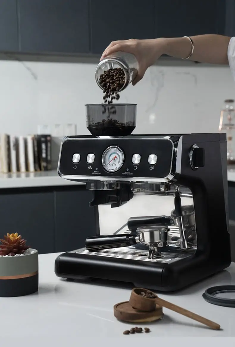 Professional Commercial Espresso and Cappuccino Coffee Machine for Home Restaurants Hotels Food Shops-Used