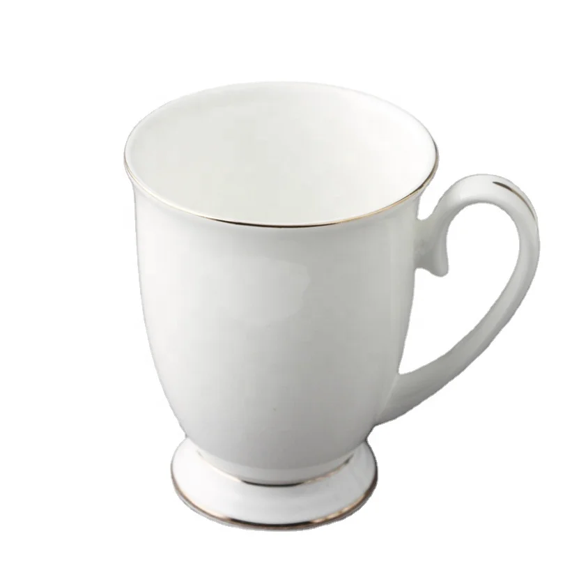 Wholesale Customizable Modern White Ceramic Bone China Mugs