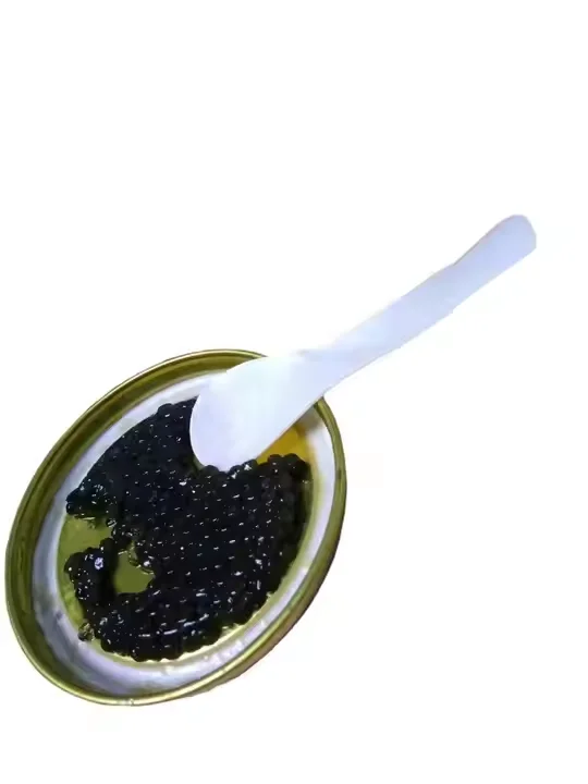 Customized logo white 9cm exquisite natural shell caviar spoon mother of pearl spoon