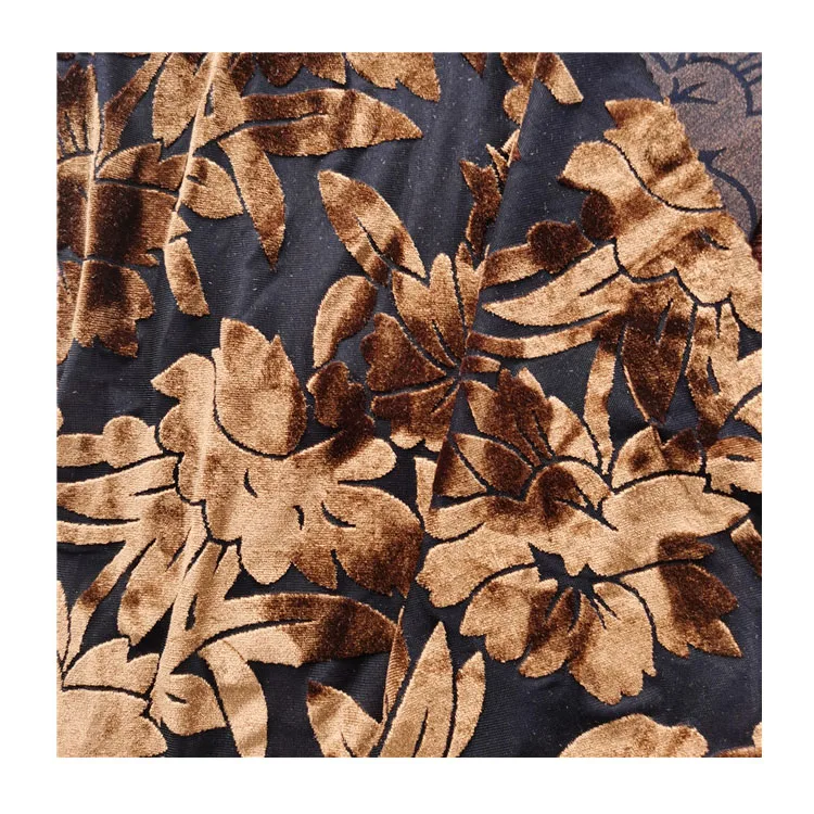 Burnout warp knitted Shiny korean ks polyester ice velvet fabric for clothing dress