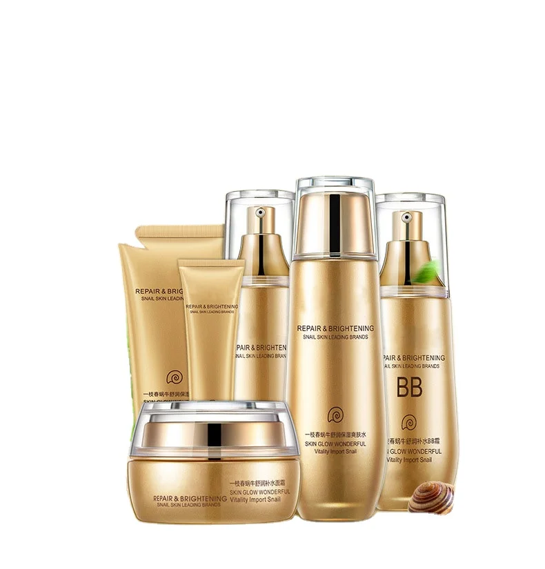 OEM Private Label Skin Repair Best Moisturizer Firming Anti Aging Anti Wrinkle snail Face Cream set
