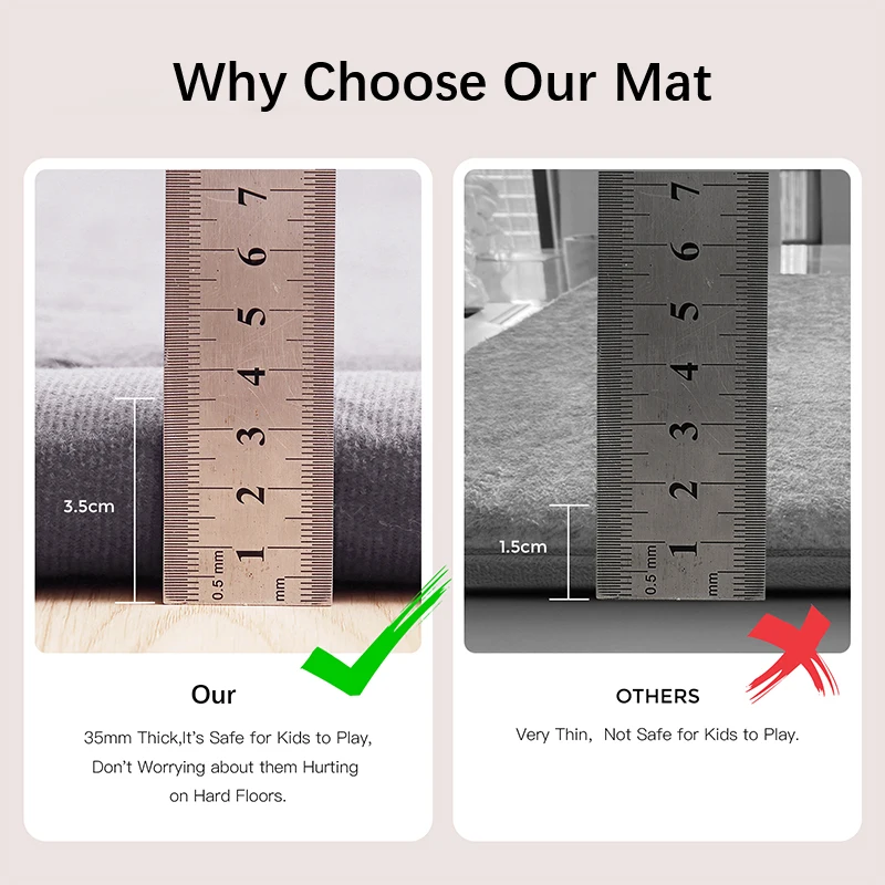 New Coral Velvet Stunning Muscle Relax Rug No Shedding Memory Foam Bay Window Mat Modern Childproof Thick Tatami Kids Play Mat