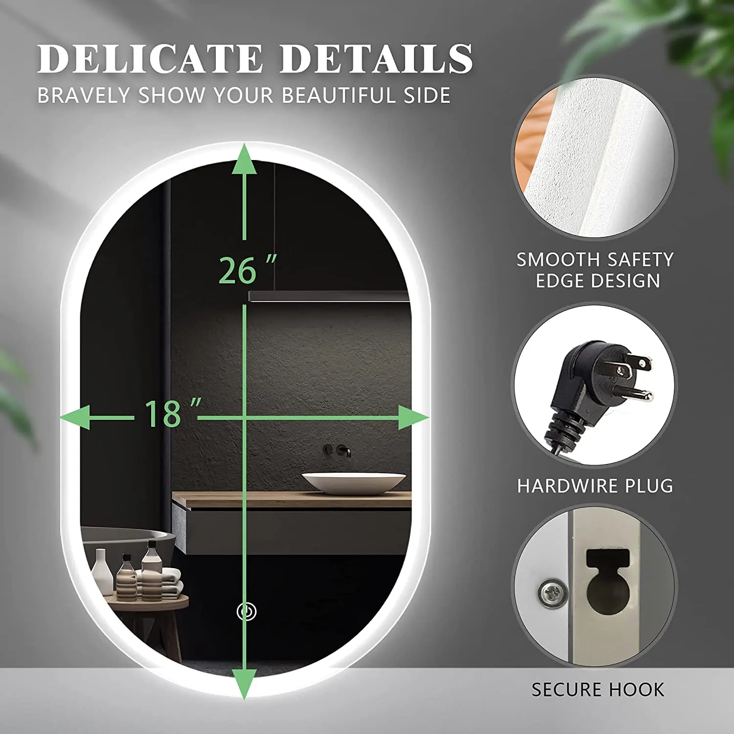 Смарт-зеркало с подсветкой и