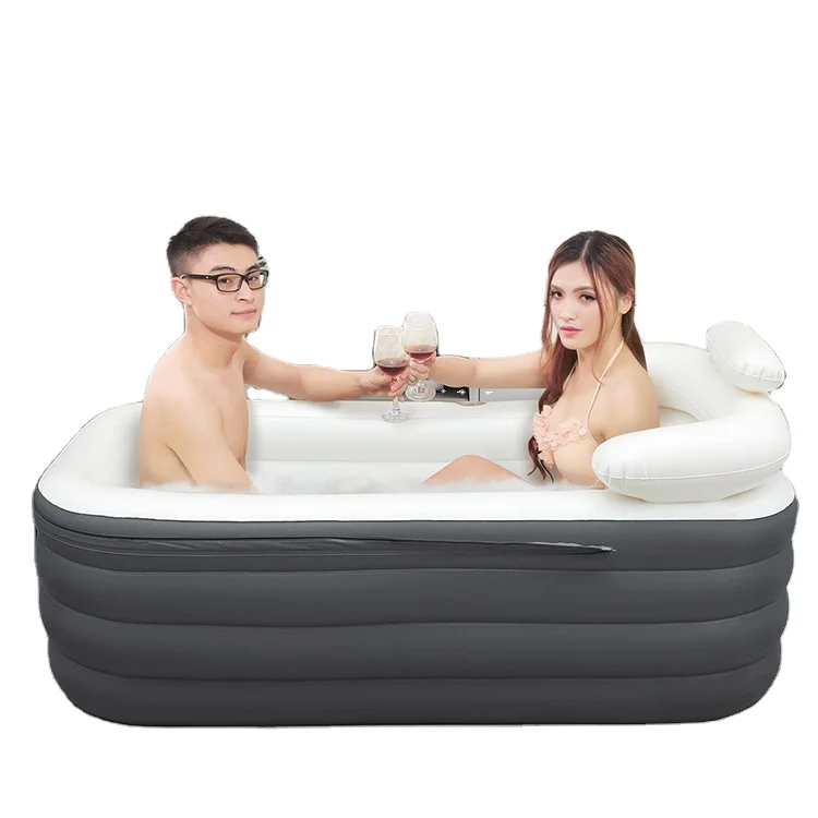 Big Size Thicken 0.4mm PVC Couple Foldable Inflatable Bathtub Adult Bathtub