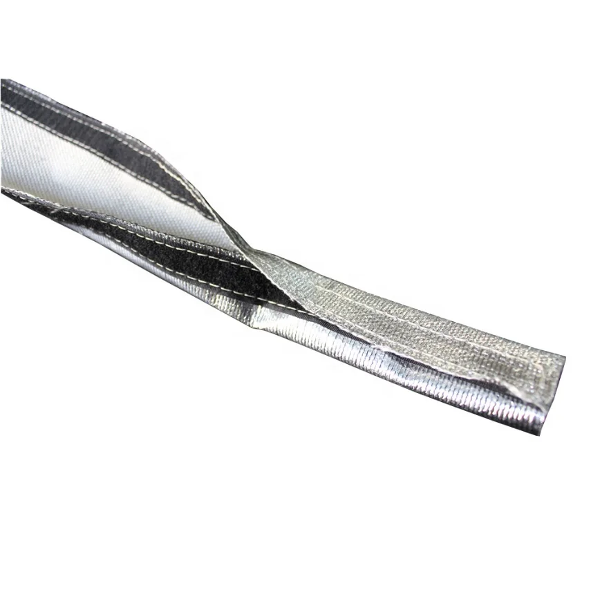 
AL Coted Glass Fiber Based Thermal Shield Aluminized Heat Sheath Cover 