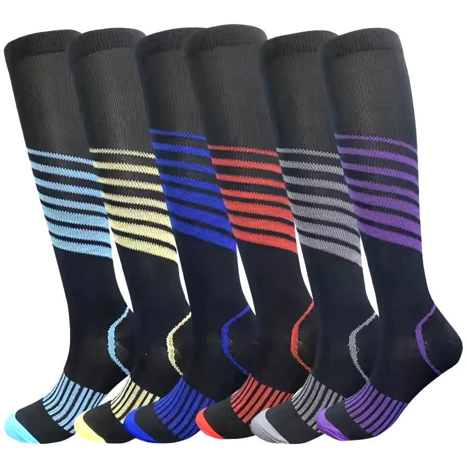 Ankle Support Knee High Socks Breathable Athletic Calf Sports Compression Socks Long Marathon Men Women Basketball Running Socks