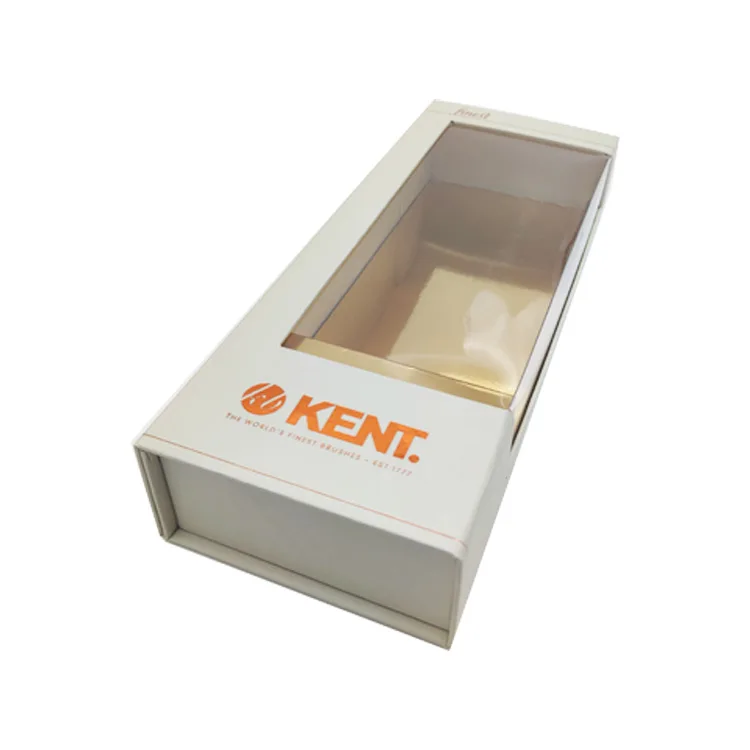 Wholesales Custom Logo Eco-Friendly Art Paper Beauty Brush Paper Boxes Packaging Box For Mouse Pad Gift Box With Window