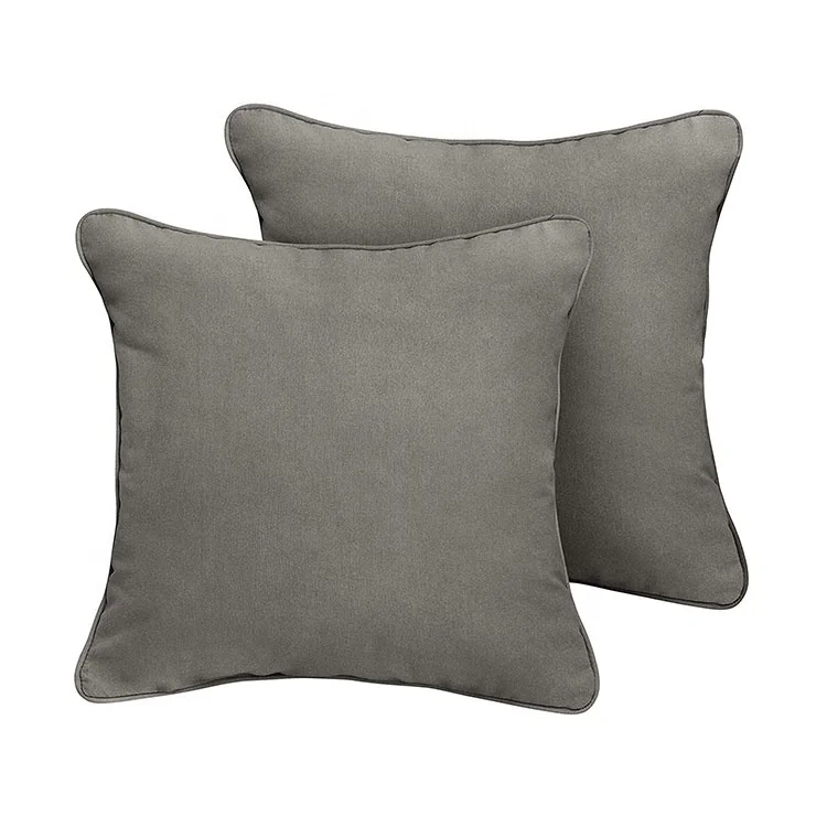 extra large cream throw pillow contrast piping cushion online store