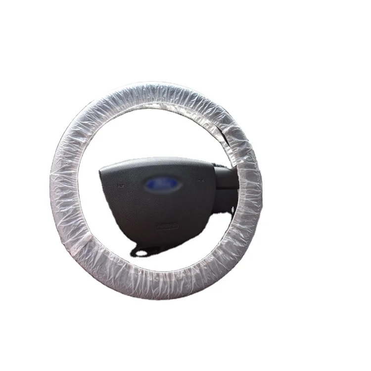 White Auto knob hand brake gear Car Steering Wheel Cover with four colors logo available