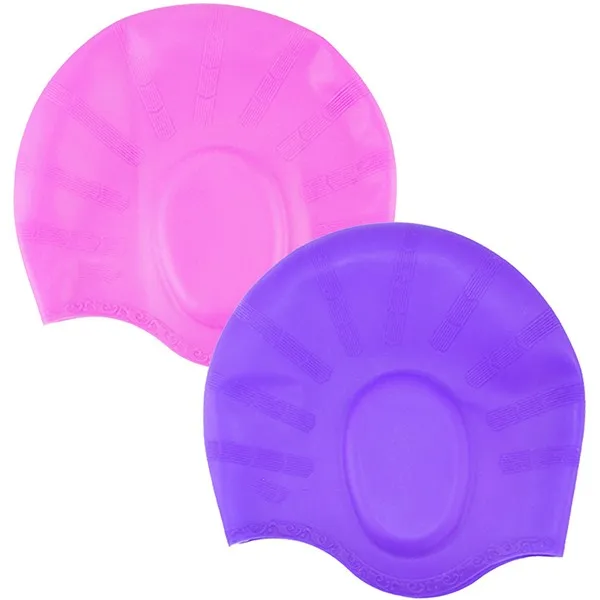 High quality nude silicone custom silicone swimming cap with ear protection