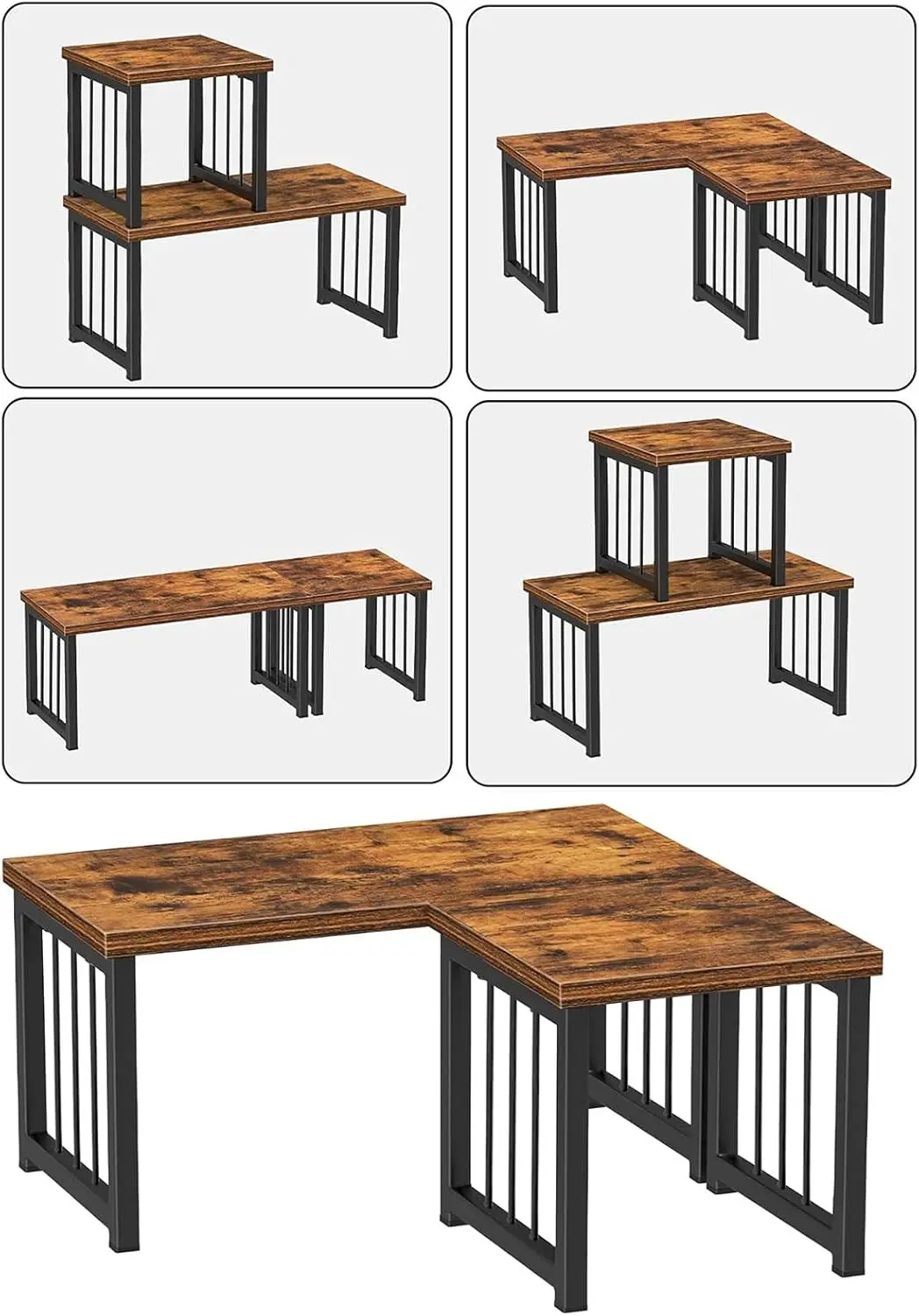 Customized wooden mini desktop stackable and adjustable small desk bookshelf printer monitor stand for study living room