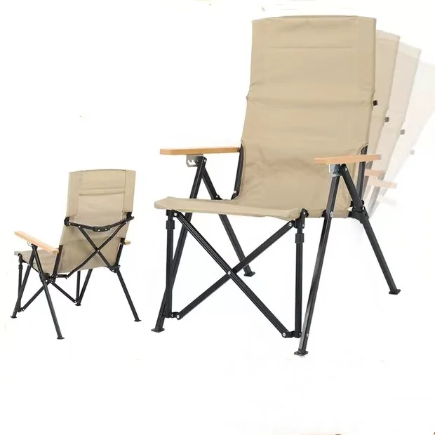 Aimei new outdoor camping beach aluminum alloy high back portable storage folding chair
