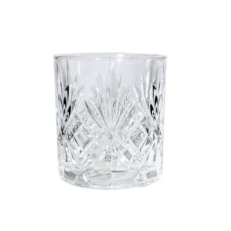 300ml Old Fashioned Shot Glass Cup Rocks Glassware Lowball Glass Crystal Clear Whiskey Glass Classic for Whisky Cocktail Party