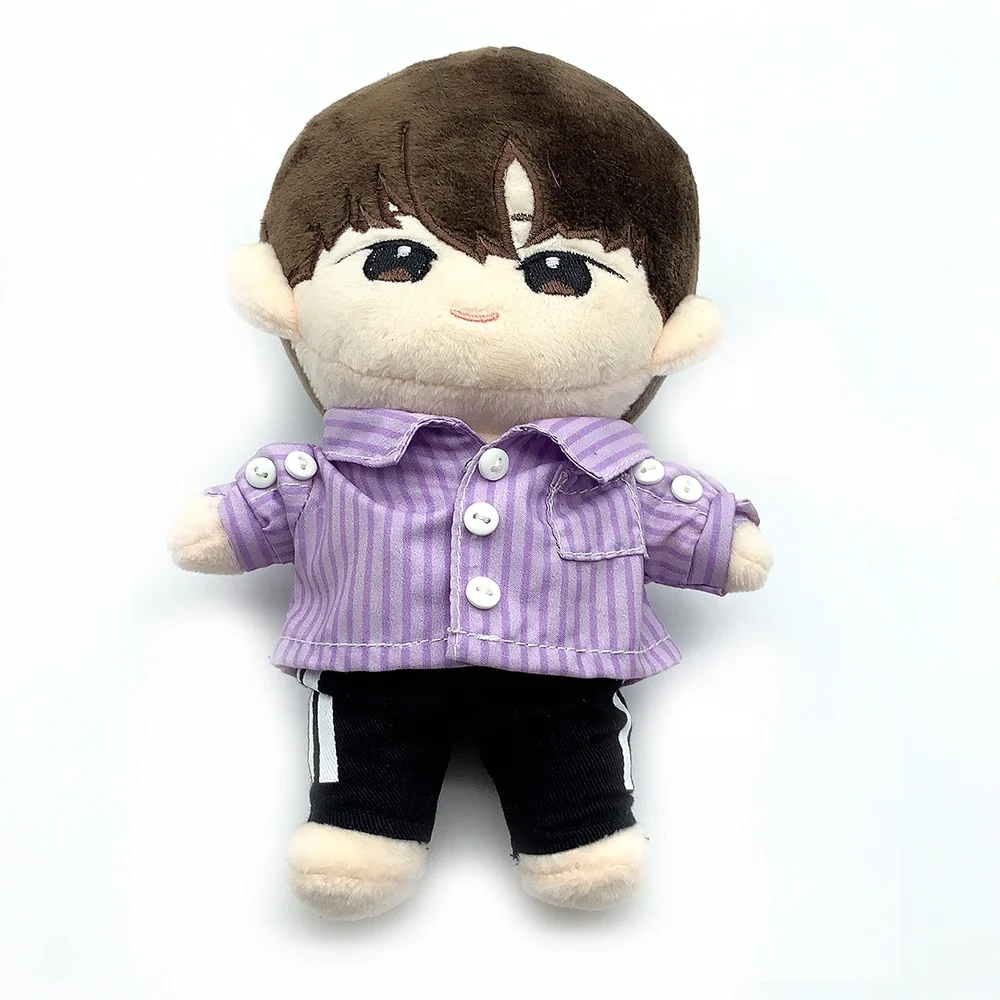 Manufacture OEM ODM 10cm 15cm 20cm hand made Plush stuffed doll toy kpop korean idol baby doll