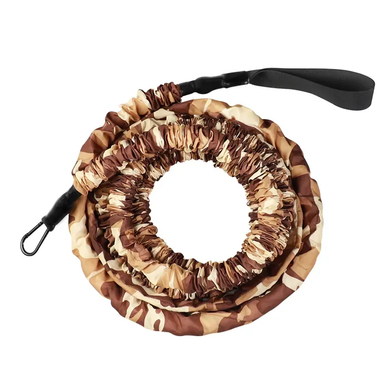 Nylon sleeve covered Resistance bands set with Shoulder Harness assistant belt athletes running jumping