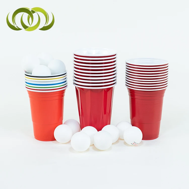Disposable Red 2oz 9oz 12oz 14oz Plastic Party Cups Customized