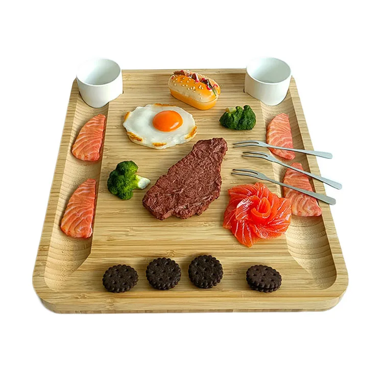 WDF Factory Custom cheese board knife set with wood bamboo handle charcuterie board tabla de queso bamboo cheese boards