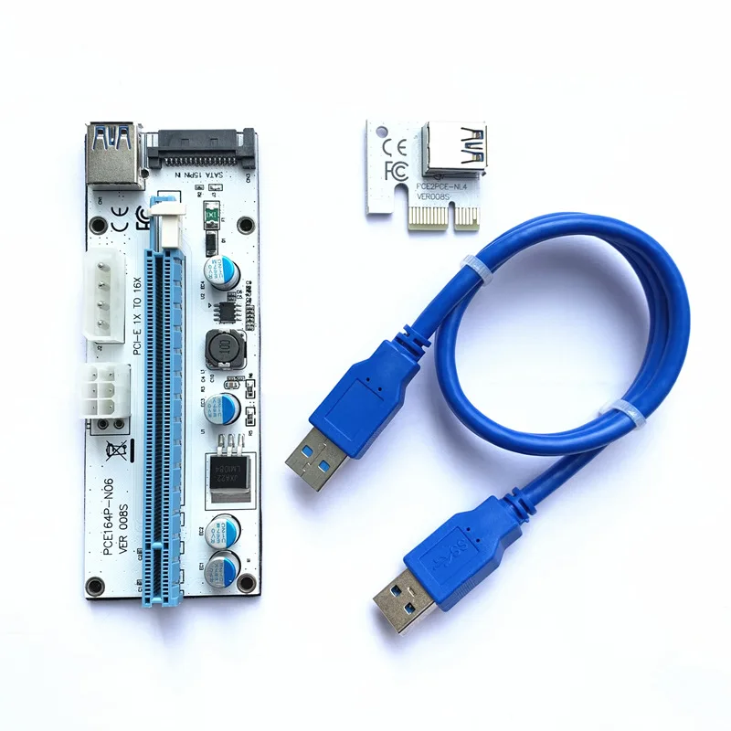 Видеокарта PCI-E Удлинительный кабель передачи проводки USB3.0 PCIE-1X для 16X