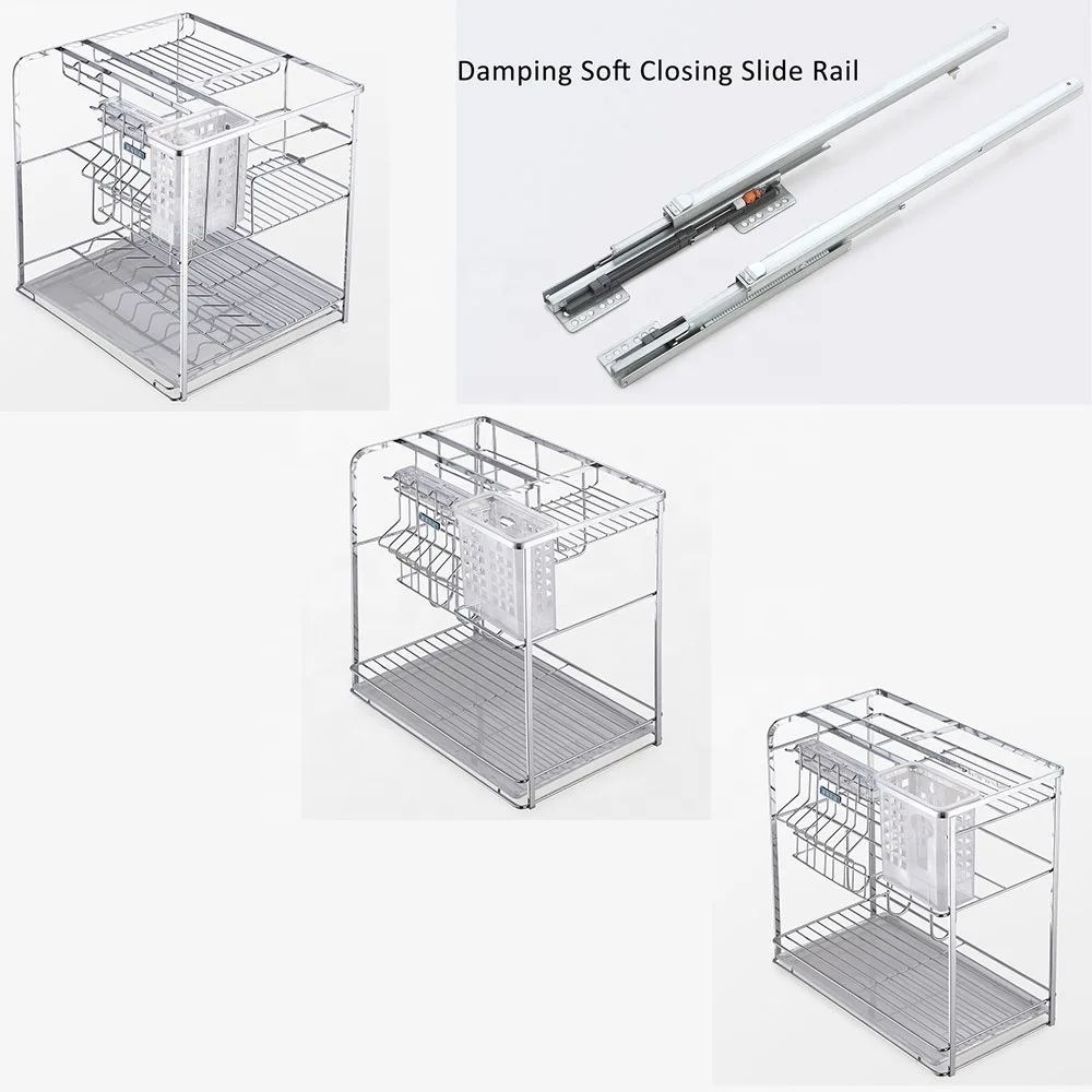 Chrome Sliding Storage Baskets