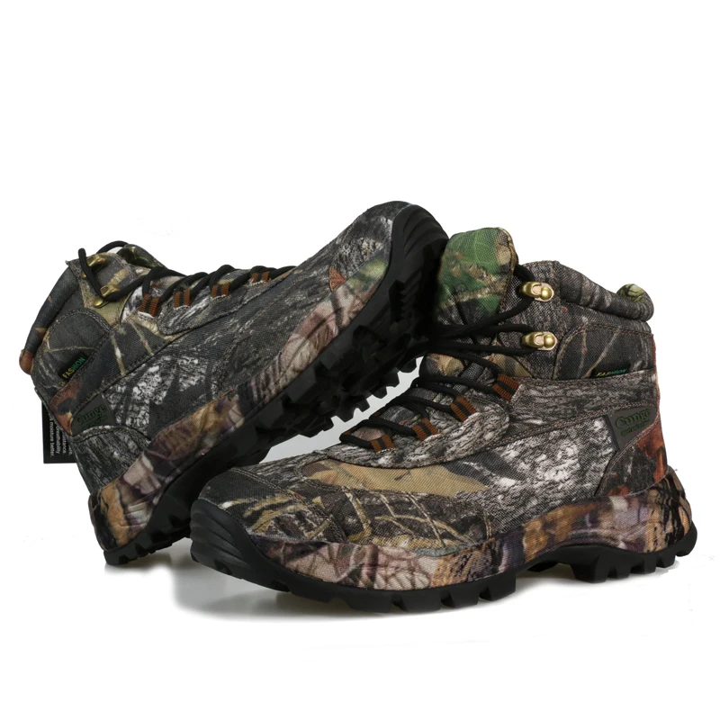 
Army Camo Hunting Boots with 100% waterproof Membrane Outdoor hiking boots Forest 