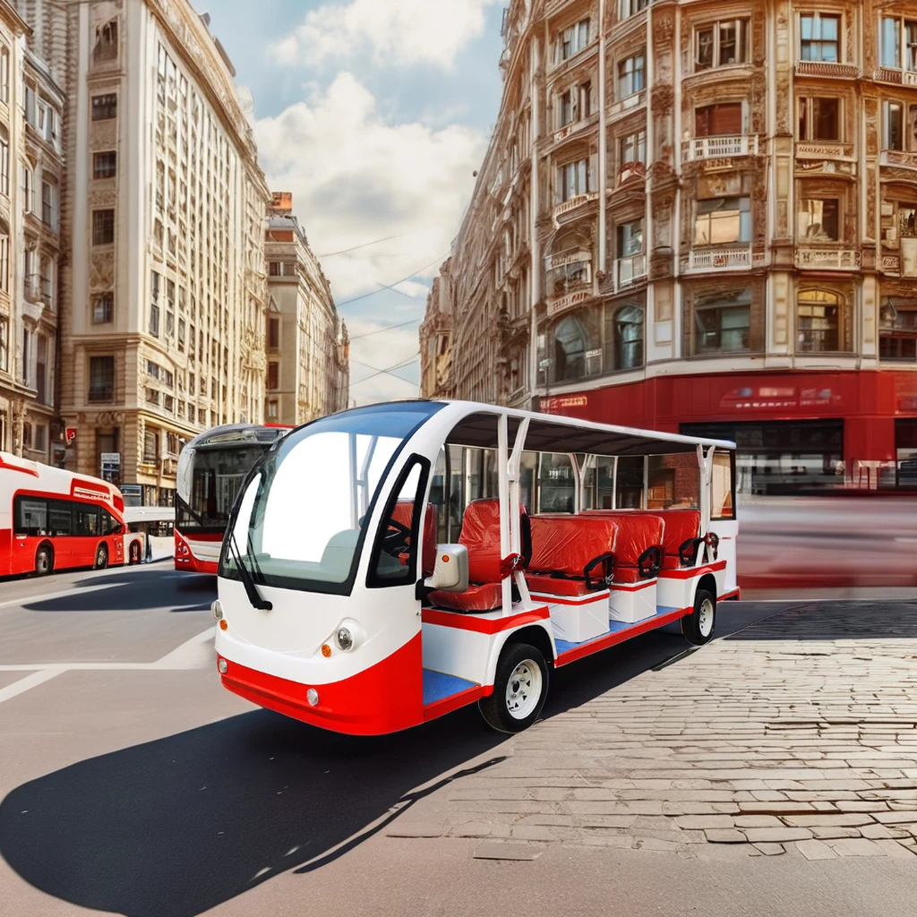 Comfortable High Performance 72V Electric Open Style Tourist Sightseeing Bus