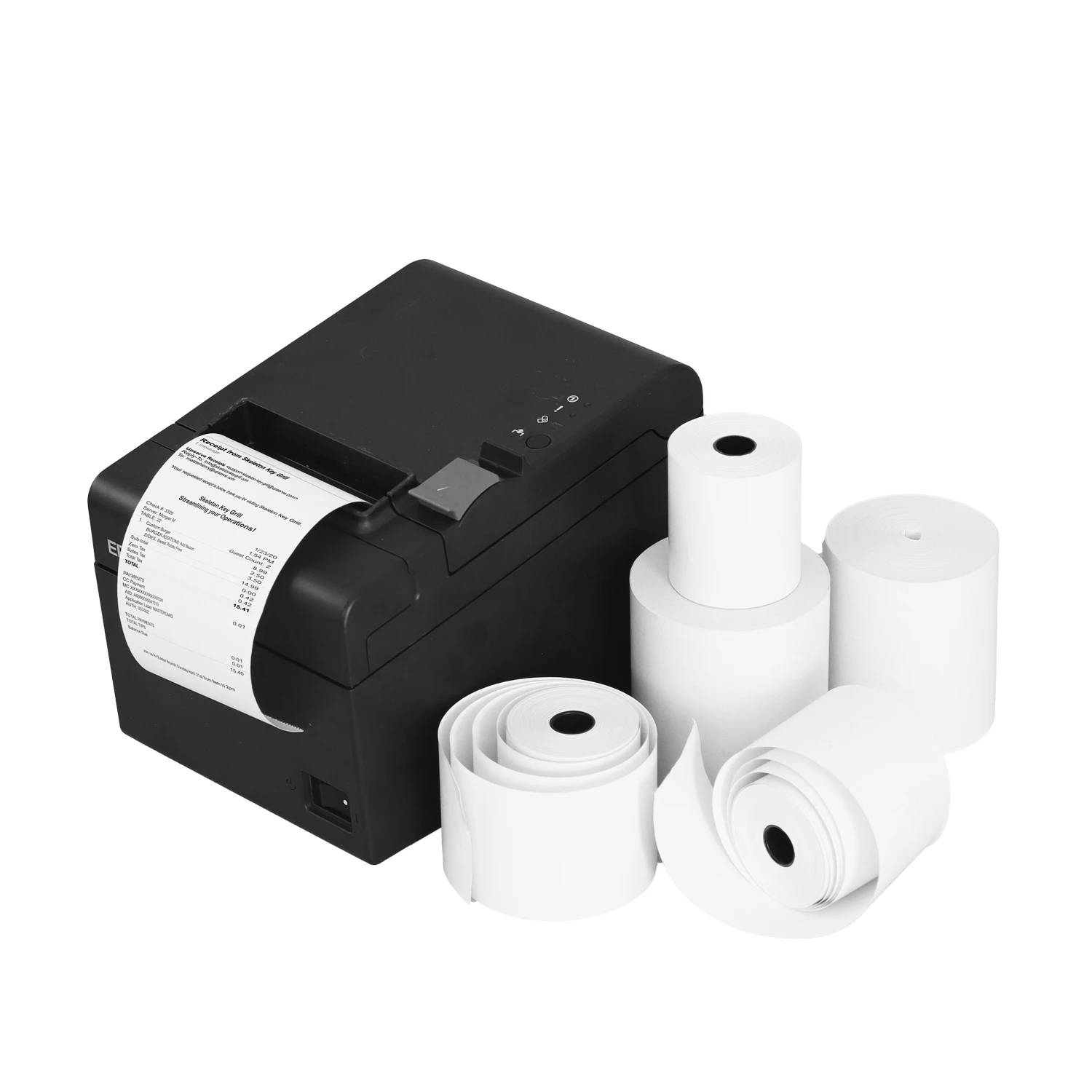 2022 Unifon Pre-printed Bisphenol A Thermal Paper roll 80mmx70mm BPA FREE Thermal Fax paper for Credit Card pos printers