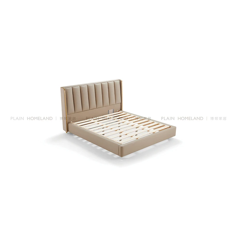 Italian Design Bedroom Furniture Upholstered King Size Bed Frame