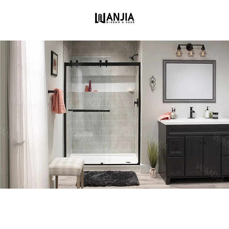 Guaranteed Quality bathroom interior casement shower cabin enclosures aluminum tempered glass shower doors shower room