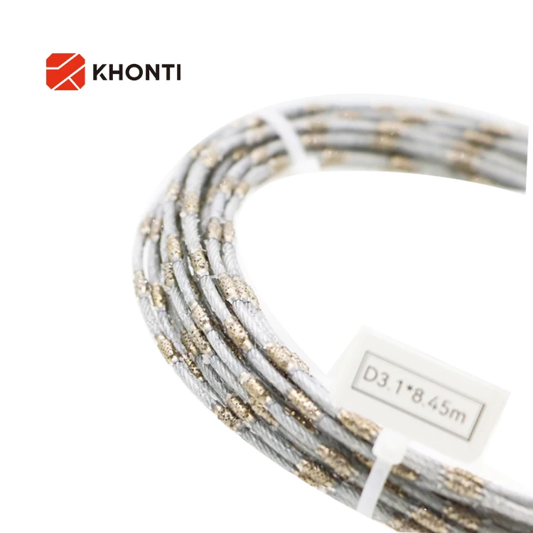 High Quality Vacuum Brazed Beads Diamond Wire Saw for Marble Block Slab