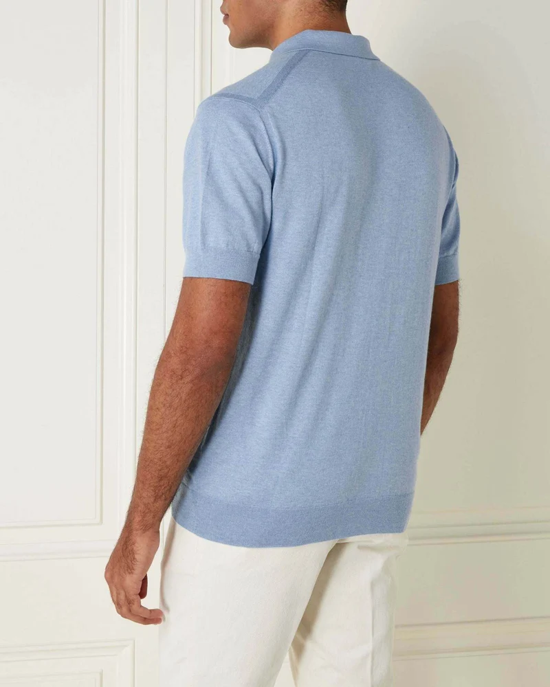 [Free Sample] OEM/ODM Men POLO Shirts Sweater Custom Logo Men Summer Knit Cotton POLO Shirts