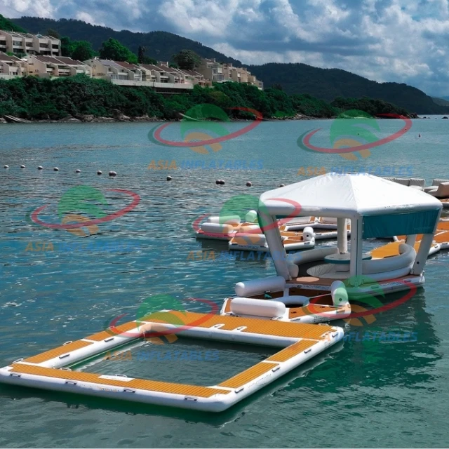 Factory Price Inflatable Pool Dock Floating in Water Sports Inflatable Water Platform for Adult and Kids
