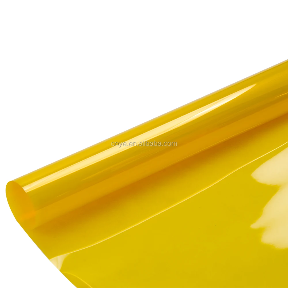 Decorative Non Reflective Window Glass Film Solar Tint Architectural Film Yellow color