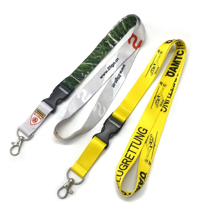 Approval Factory Professional Lanyards Full Color Printing Neck Straps with Logo Custom  0.75inch Keychain card Holders