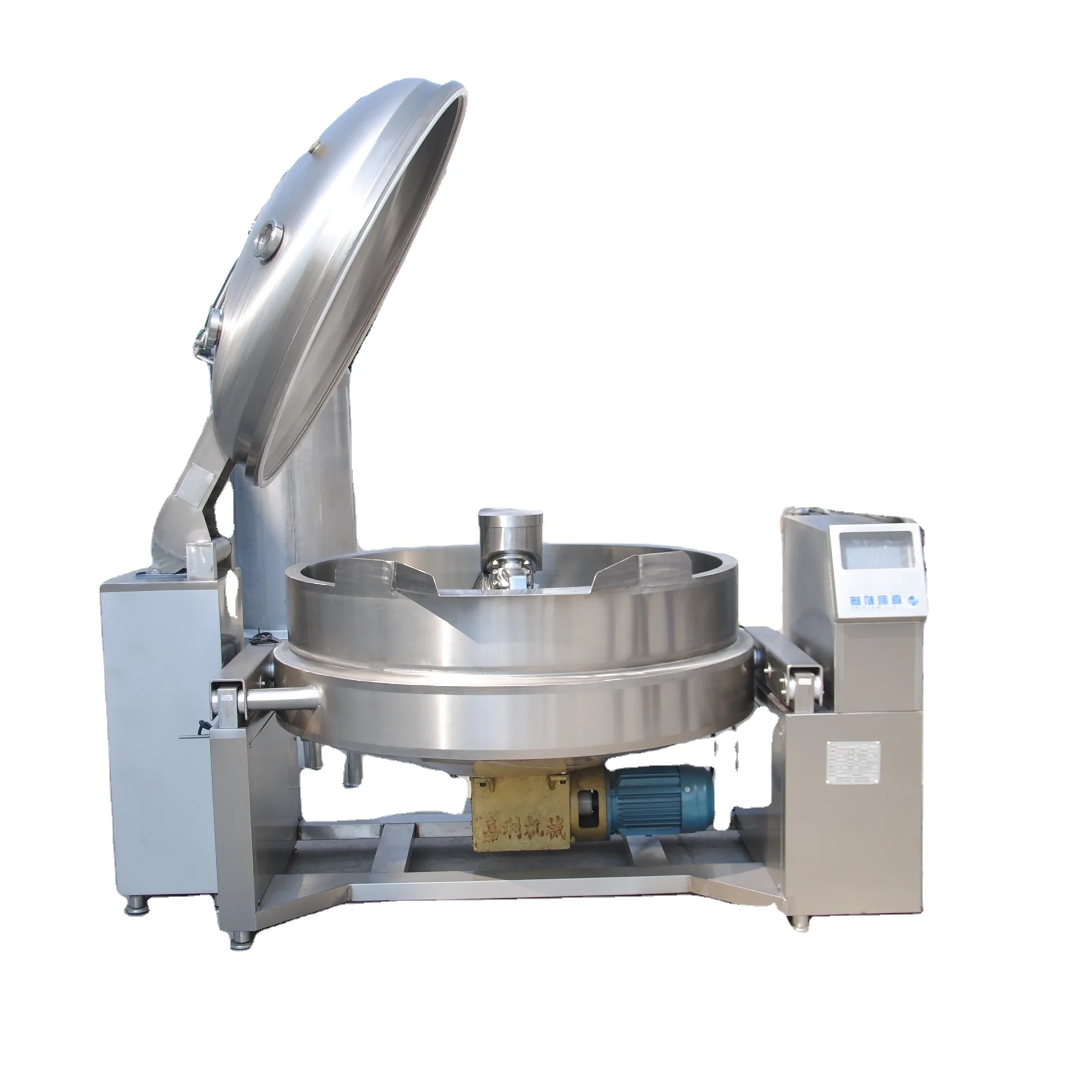 Peanut butter making machine jacket cooking kettle with agitator with vacuum