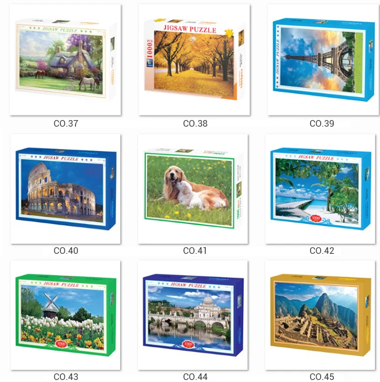  Custom Printed Jigsaw 1000 Pieces Cardboard Puzzle For Kids Adults Family