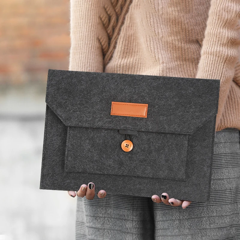 HongJun custom briefcase felt bag business laptop fashion Official document bag for men women formal occasion