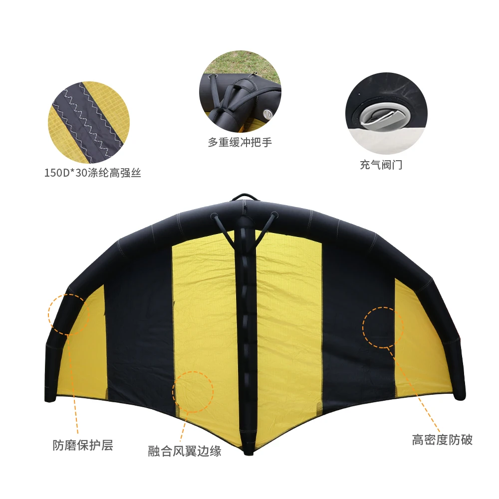 Wavefun Blue with Black High Density Material Board Surfing Kitesurfing Inflatable Windsurf Sail Kitesurf Wing