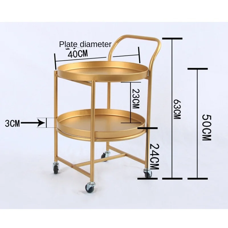 Nordic removable small coffee table cart sofa with wheels light luxury seating area bedside simple storage table