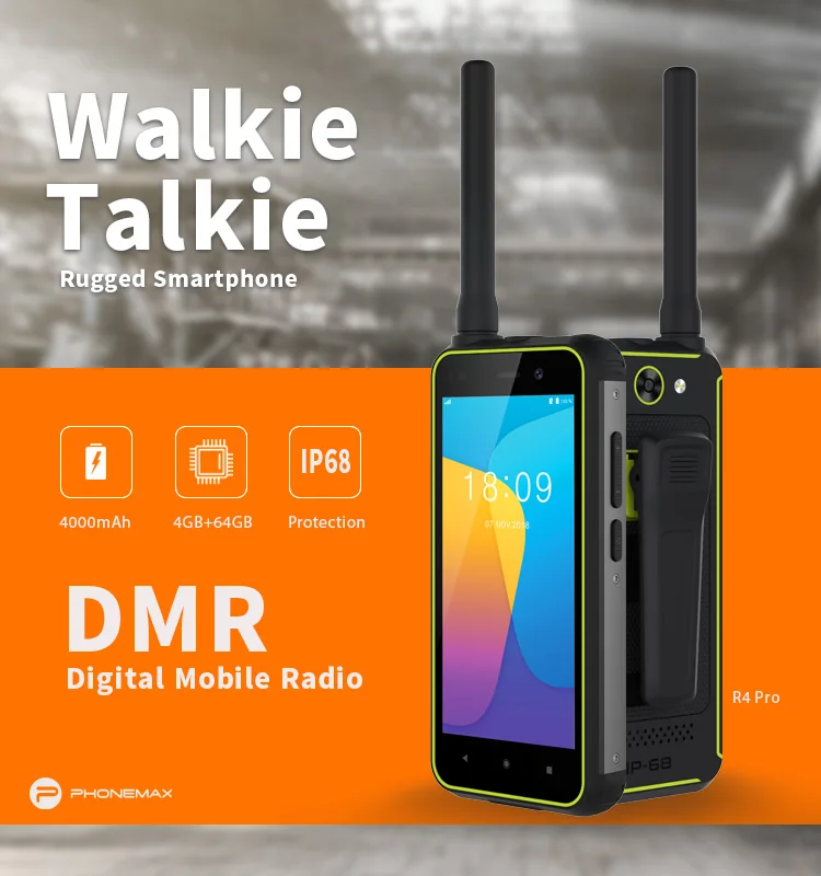  Прочный телефон Phonemax R4 Pro walky talky dmr водонепроницаемый IP68 android 10