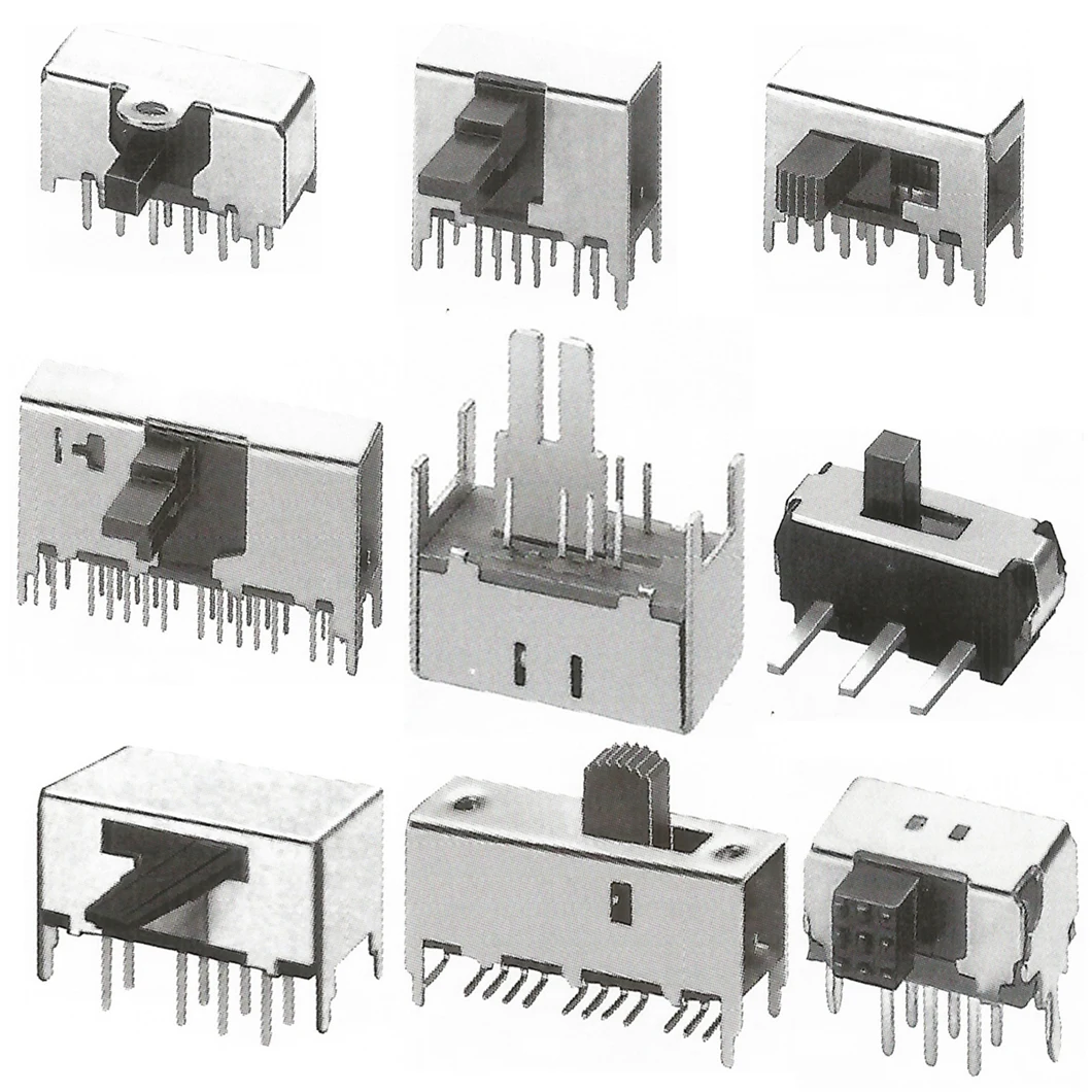 direct sales 2-5 position on off DIP 6 pin slide switch for lamps customizable