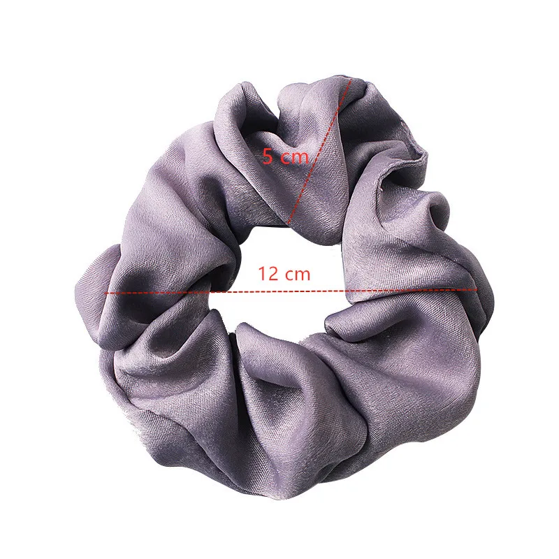 
Hot Sale Satin Elastic Hair Bands Hair Accessories Soft Silk Hair Ties Scrunchies For Gril 