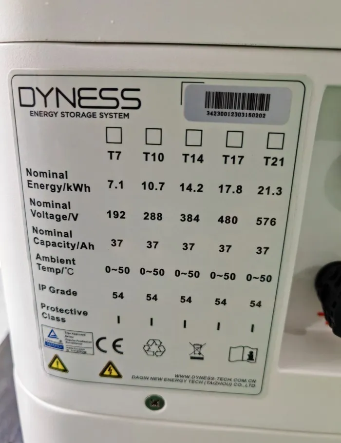 Dyness Plug and Play Easy Installation Dyness Tower T21 T17 T14 T10 T7 High Voltage Lifepo4 Battery