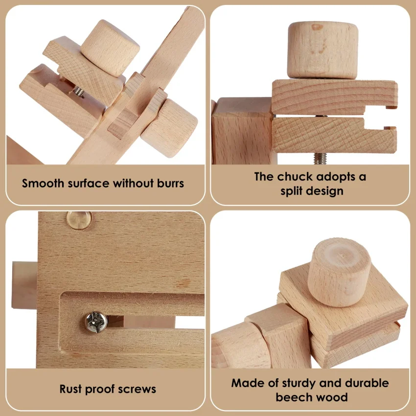 Wholesale Accessory DIY Craft Tools Kit Adjustable Embroidery Stand Beech Wooden Embroidery Frame
